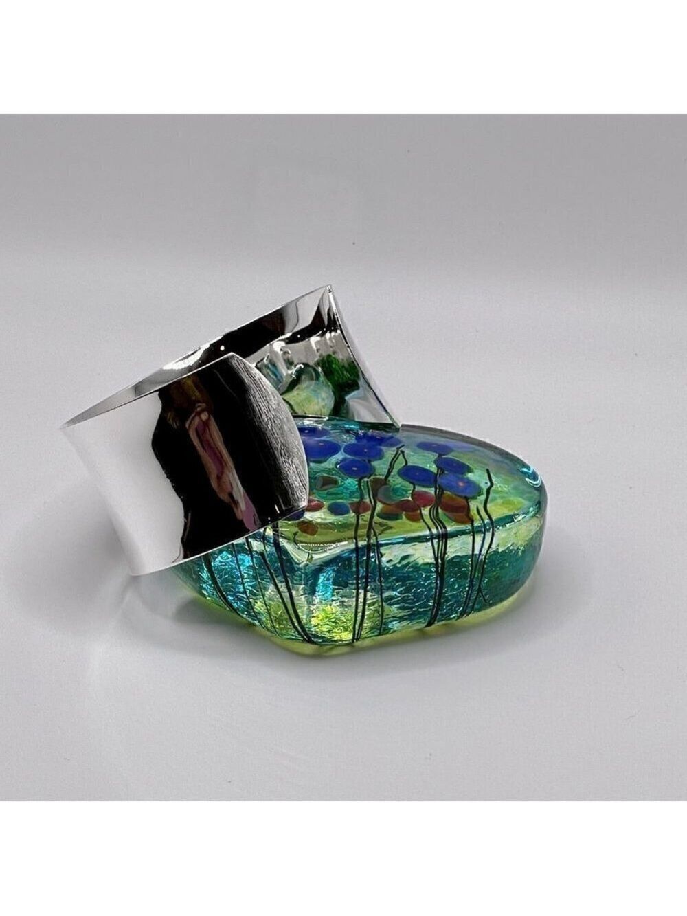 Sterling Silver 925 Wide Cuff Bracelet #1165 - Picture 7 of 9